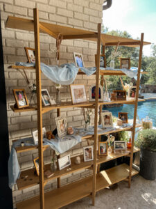 Baby photos, baby shower details, cute way to display baby photos