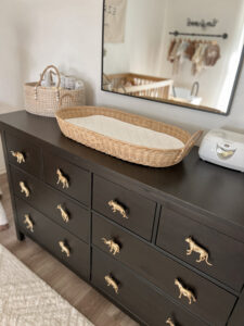 Safari Knobs on Neutral Dresser