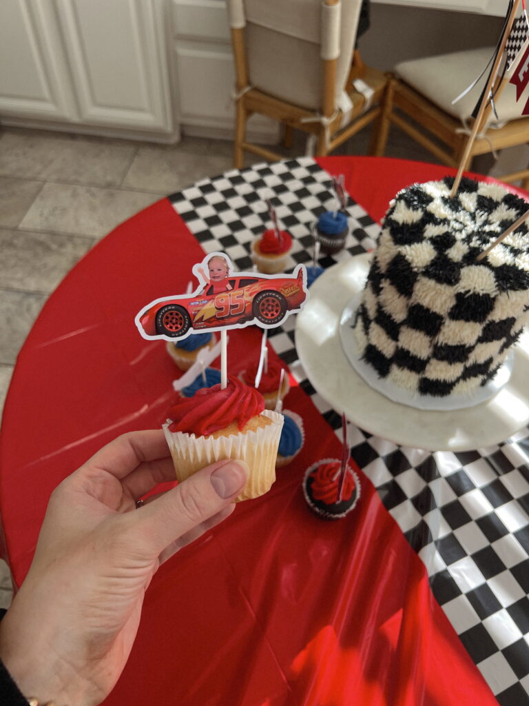 Disney cars theme cupcake toppers | Two fast